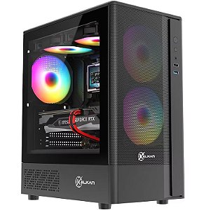 Gabinete Kalkan Avalon Pro V2, Lateral Vidro Temperado, Preto