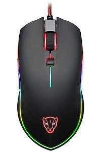 Mouse Gamer Motospeed V40, Preto, Rainbow, 4000DPI
