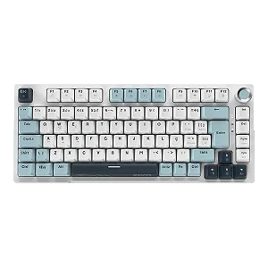 Teclado Gamer Mecânico PCYes Arkeum Summit Edition 75%, Led Blue, Switch Outemu Blue, ABTN2, Branco/Azul