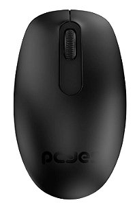 Mouse sem fio PCYES Soft, preto, 1200DPI, Clique Silencioso
