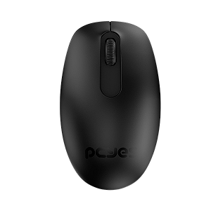 Mouse sem fio PCYES Soft, preto, 1200DPI, Clique Silencioso