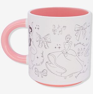 Caneca Grafite Princesas - Zonacriativa