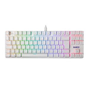 Teclado Gamer Mecânico Shade MK3, TKL, RGB, Switch Red, Branco