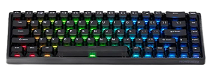 Teclado Gamer Magnético Akko Monsgeek Fun68 He Black Transparent Sw. Glare Magnetic, RGB