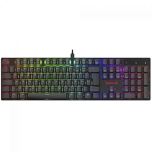 Teclado Gamer Mecânico Redragon Apas RGB, Low Profile Switch Brown, ABNT2