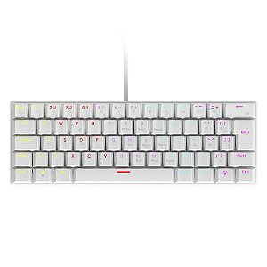 Teclado Gamer Mecânico Vinik Anihi 60%, RBW, Switch Red, Branco
