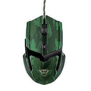 Mouse Gamer Trust GTX 101 GAV Camuflado Verde 4800DPI