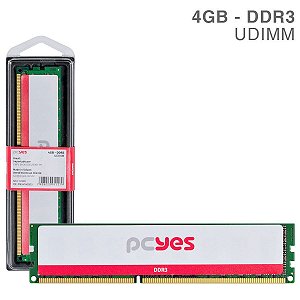 Memória RAM PCYES 4GB DDR3, 1600MHz, Udimm