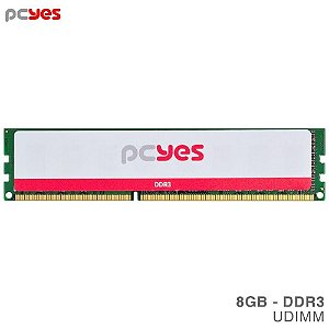 Memória RAM PCYES 8GB DDR3, 1600MHz, Udimm
