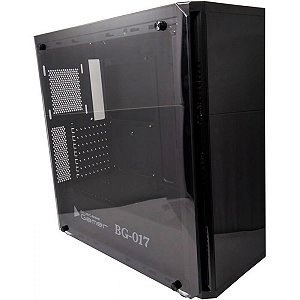 Gabinete Bluecase BG-017, Mid Tower, Lateral de Vidro Temperado, Preto
