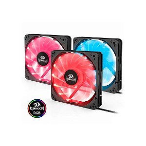 Kit Cooler Redragon GC-F006, 3 unidades, RGB, 120mm