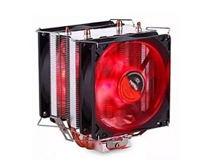 Cooler Box Dex Vermelho DX-9100D, Duplo fan 92mm, Preto