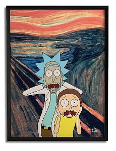 Quadro Decorativo Rick and Morty Scream - 33 X 23 cm