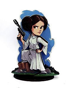 Miniatura 2.5D em MDF - Star Wars - Princesa Leia - 14cm