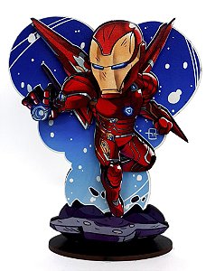 Miniatura 2.5D em MDF - Marvel - Iron Man - 14cm