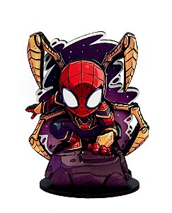 Miniatura 2.5D em MDF - Marvel Spider Man Iron Spider - 12cm