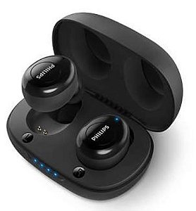 Fone de Ouvido Intra Auricular Bluetooth Philips TAUT102BK/27, Com Microfone, Preto