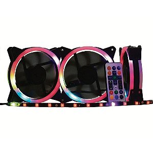 Kit Cooler K-mex AF-J1225, 3 unidades, ARGB RBW, 120mm