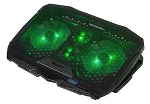 Base para Notebook Dex DX-006, Com 4 Fans, LED Verde