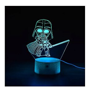 Luminária de Led RGB Miniatura Darth Vader Star Wars LM26