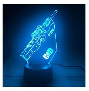 Luminária de Led RGB  P90 Call of Duty LM21
