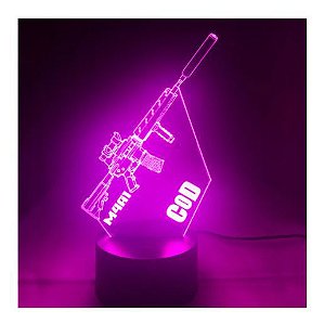 Luminária de Led RGB M4A1 Call of Duty LM18