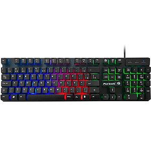 Teclado Gamer Fortrek G Blackfire, LED, Multimídia, ABNT2
