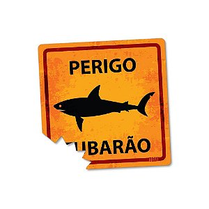 Placa Decorativa Tubarão, PD40, 20 X 20 cm