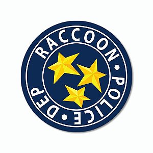 Placa Decorativa Resident Evil Reccoon police, redondo PD43, 20 X 20 cm
