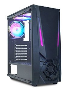 Gabinete Kmex Jaeger I, Mid Tower, Lateral em Vidro Temperado, Preto