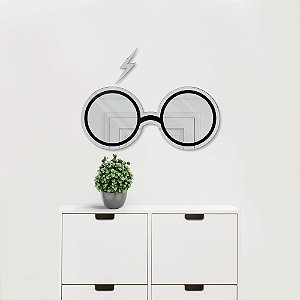 Espelho Decorativo Óculos Harry Potter em Acrílico Espelhado