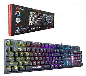 Teclado Gamer MecânicoXtrike Me GK-916, Rainbow, Swich Azul