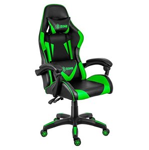 Cadeira Gamer X-Zone CGR-01, Preto/Verde