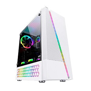 Gabinete Bluecase BG-018W Branco, Mid Tower, Lateral em Acrílico