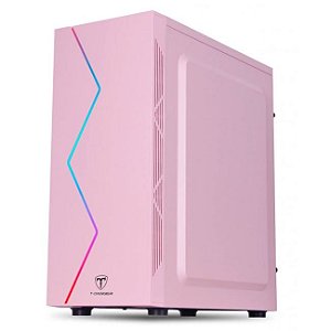Gabinete Gamer T-Dagger P03P, RGB, Rosa