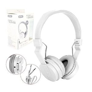 Headphone Knup Com Microfone P3, Branco KP-428
