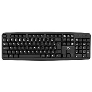 Teclado Bright, ABNT2, USB, Preto