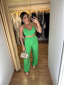 Conjunto Cropped e Calça Cargo Cores