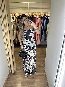 Vestido Tule Tomara Que Caia Longo Cow