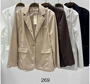 Blazer Alfaiataria Bolso Cores