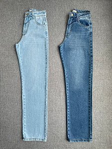 Calça Jeans Reta Wide Leg Cores