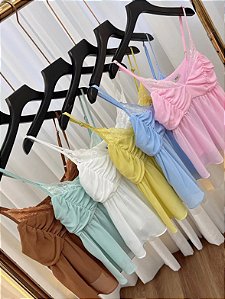 Bata Chiffon Franzida Renda Cores