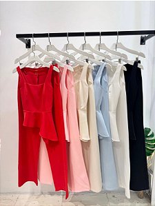 Conjunto Alfaiataria Assimétrico Cores