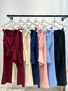 Conjunto Alfaiataria Assimétrico Cores