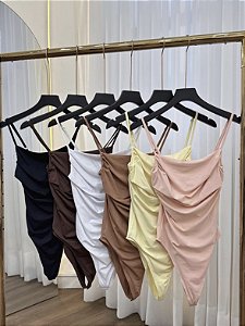 Body Alça Franzido Cores