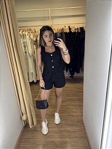 Conjunto Short e Blusa Botões Cores