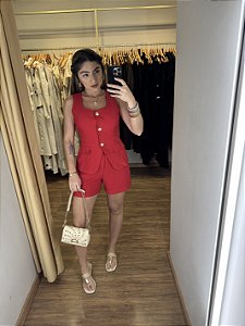 Conjunto Short e Blusa Botões Cores