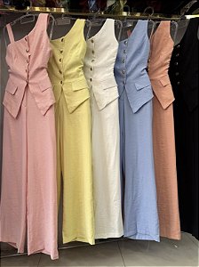 Conjunto Alfaiataria Marrant Botões Cores