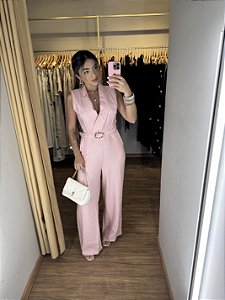 Macacão Alfaiataria Marrant Cinto Cores