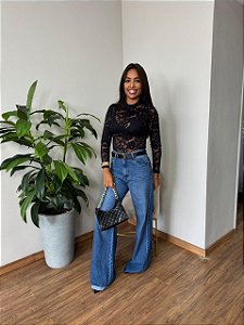 Calça Jeans Wide Pantalona Cores